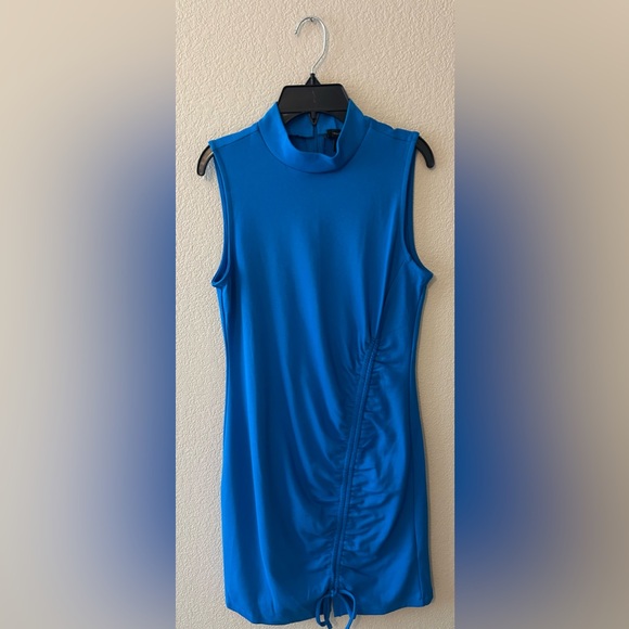Halogen Cocktail Ruched Knee-Length Dress In Blue Size Small NWOT - Picture 2 of 8